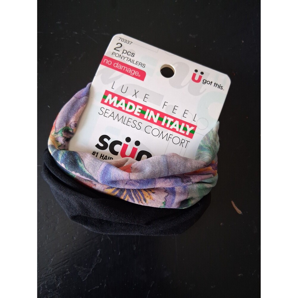 Scunci #70337 Seamless Comfort Hair Ponytail Holders Luxe Feel NWT